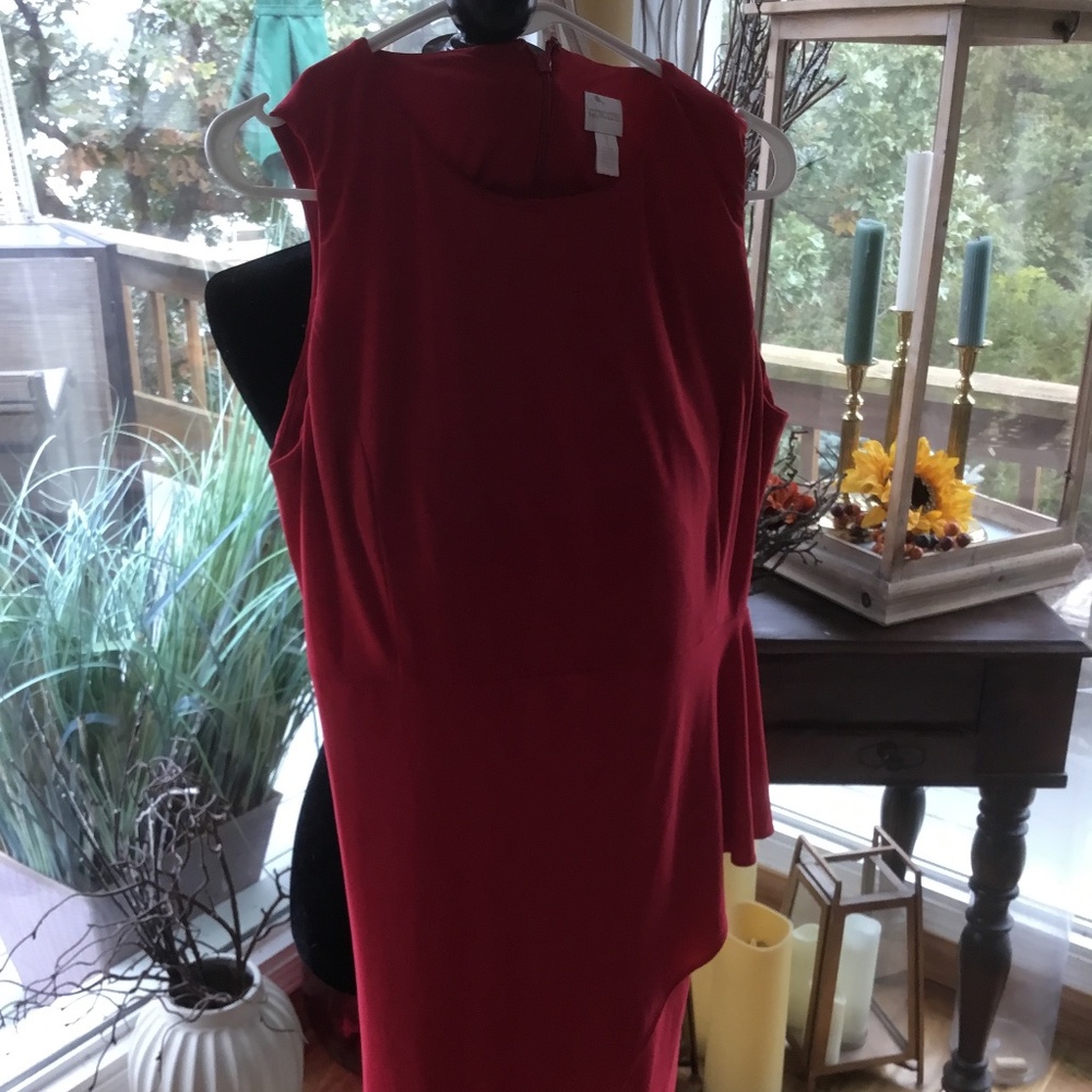 Chicos Traveller red sleeveless dress